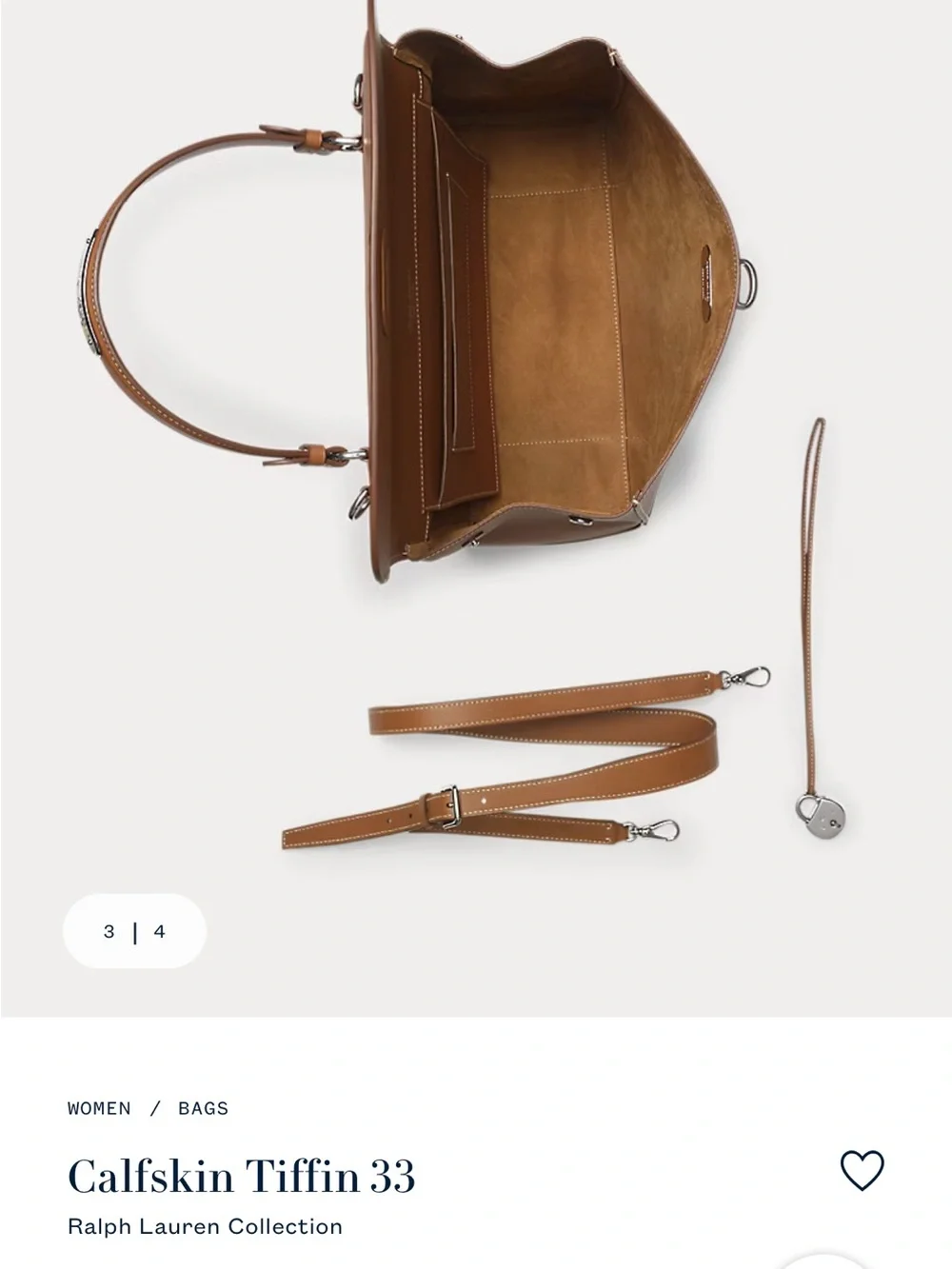 Ralph Lauren Collection Calfskin Tiffin 33